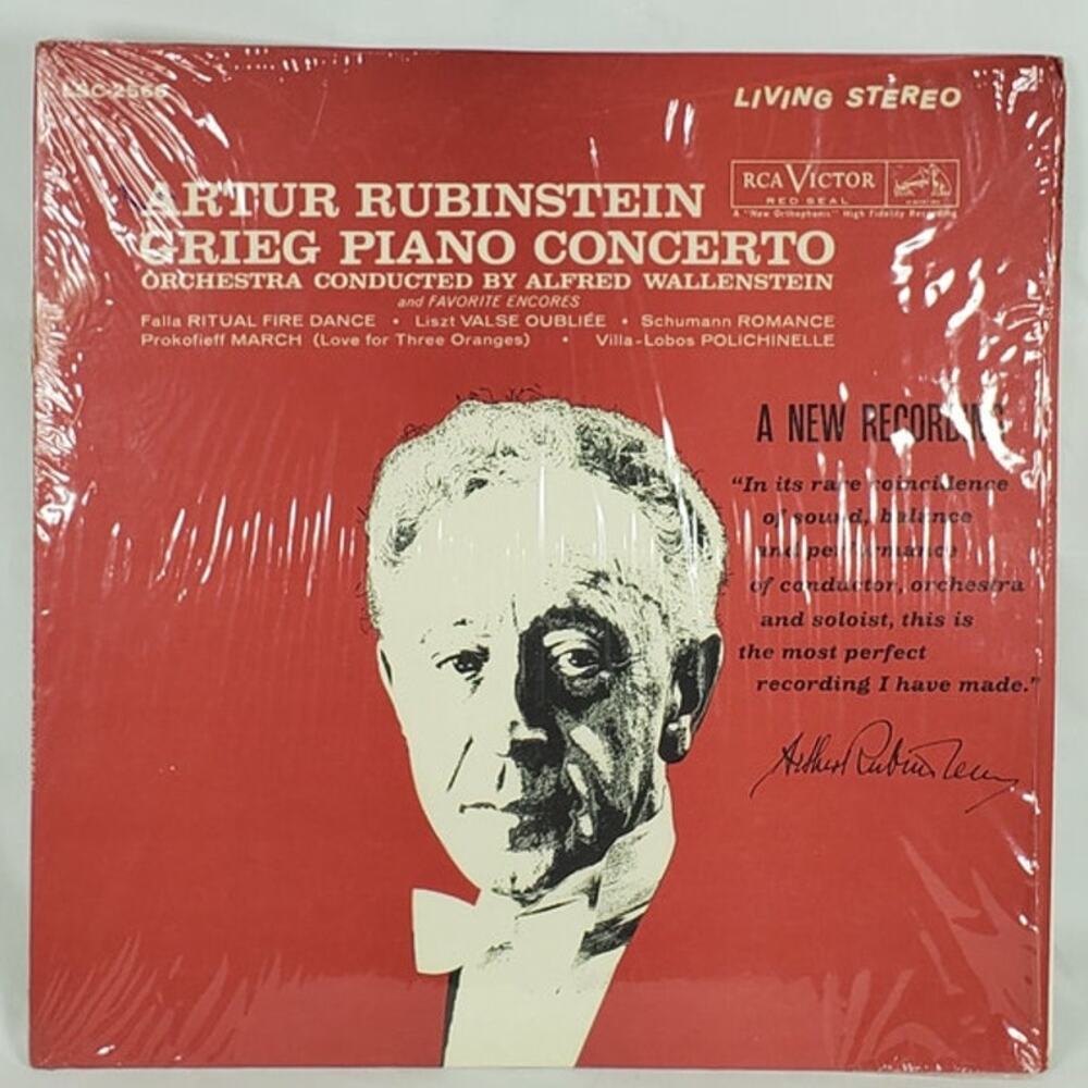 Artur Rubinstein Grieg Piano Concerto RCA Victor Red Seal Living Stereo Vinyl